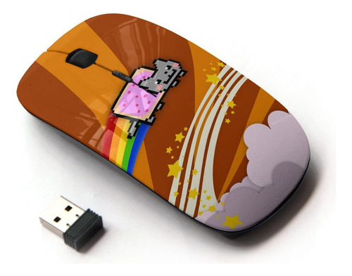 Ratón Koolmouse, Dibujo Gato Volador/inalambrico 2,4 G