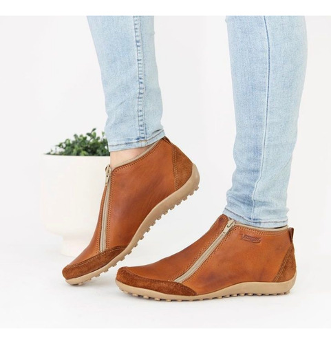 Imagen 2 de 5 de Botin Cuero Dama - Kikos Shoes Modelo Bota Ziper Art 45013