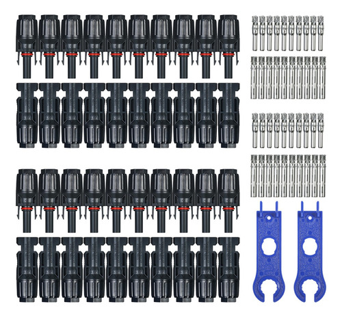 20 Pares De Conectores De Cable De Panel Solar Macho/hembra