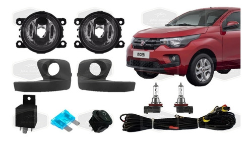 Kit Faro Auxiliar Para Fiat Mobi 2018 2019