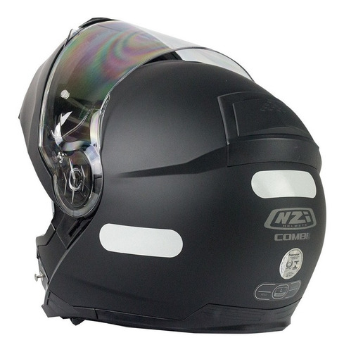 Capacete Escamoteável Robocop Nzi Combi 2 Preto Fosco