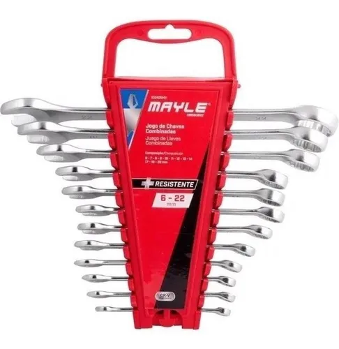 comprar Jogo De Chave Combinada Mayle 6mm A 22mm Cromo Vanadio 12 Pç