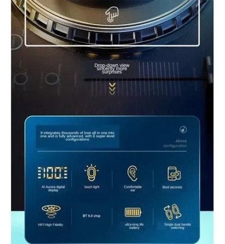 J Un Conjunto De Auriculares Bluetooth Touch Y Reloj