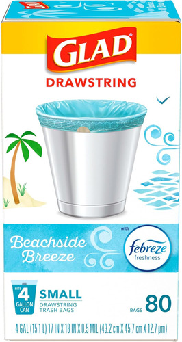 Febreze Beachside Breeze - Bolsas De Basura Pequeñas Con Cor