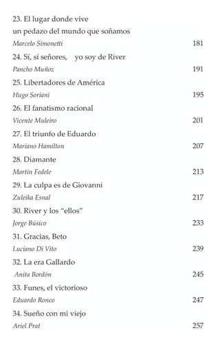 Imagen 4 de 7 de Tu Grato Nombre.antología De Relatos Sobre River Plate/fabro
