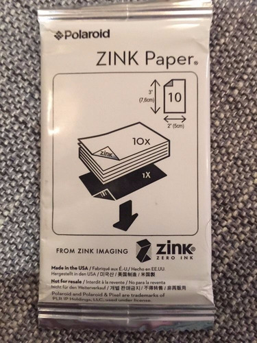Papel Polaroid Premium Zink 2x3 30 Folhas Zip Moto Snap