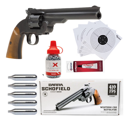 Cowboy Serie Co2 Kit Barra Schofield (aged) Bbs .177 Xchws P