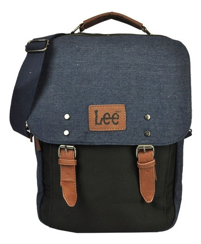 Crossbody-backpack Unisex Marca Lee Material Ligero Color Azul Marino Diseño De La Tela Liso