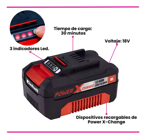 Bateria Recargable Einhell 18v 4ah X 2u Power X-change