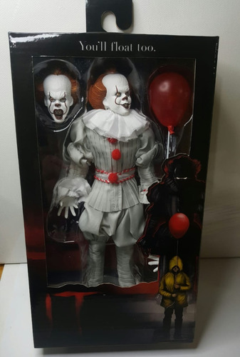 Neca It -pennywise 2017- Clothed -figura Con Ropa De Tela Nu