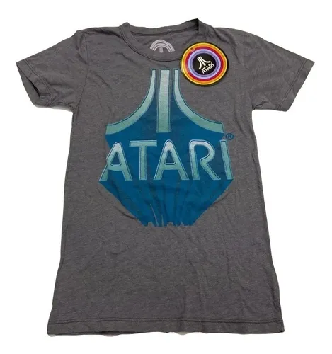 comprar Playera Original Logo Atari Color Gris Dama Retro Style
