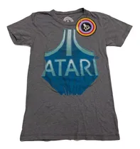 Comprar Playera Original Logo Atari Color Gris Dama Retro Style