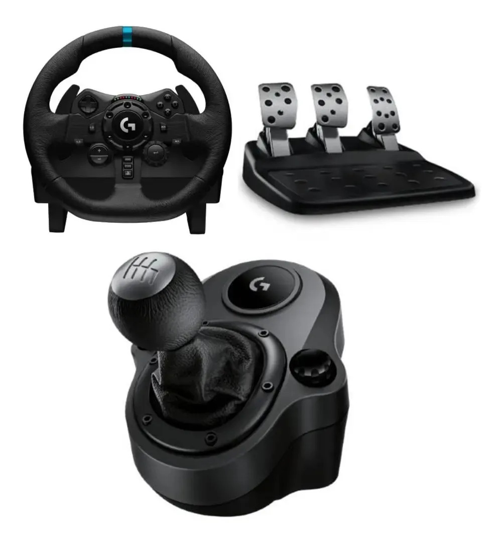 Volante, Pedalera Y Palanca Logitech G923 Para Pc, Ps4, Ps5 Negro