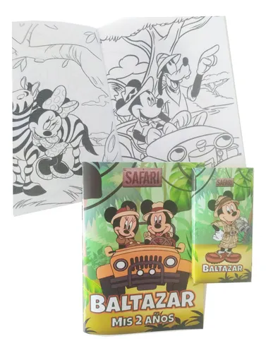 comprar Souvenir Mickey Safari 30 Libritos Colorear Y 30 Lápices X6
