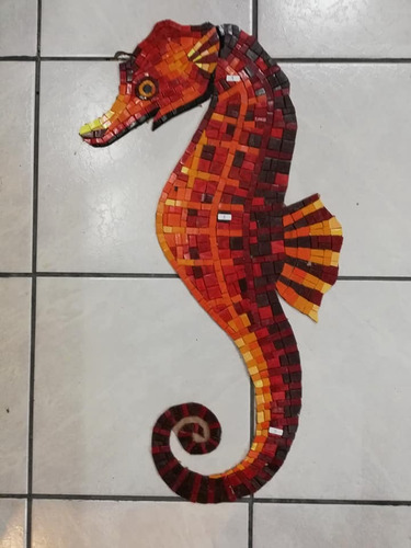 Imagen 2 de 10 de Figura Mosaico Caballito De Mar 25 Cms. Para Alberca