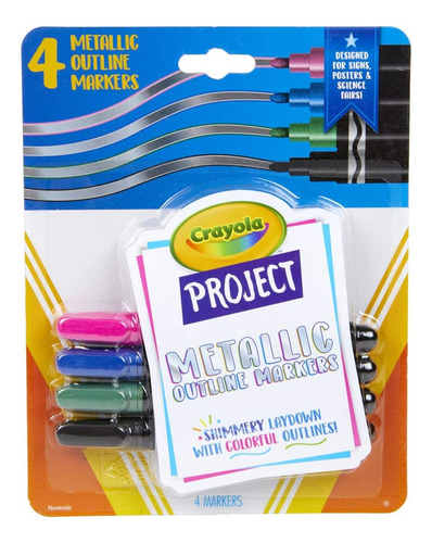 Marcadores Metálicos Crayola Para Contornos, Varios Colores