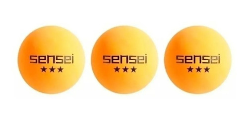 Imagen 2 de 3 de Pelotas Ping Pong 3 Estrellas Abs40 X3u Sensei Profesional