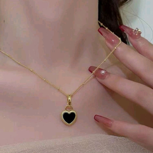 Collar Cadena Delicada Reversible De Moda Baño De Oro 18k