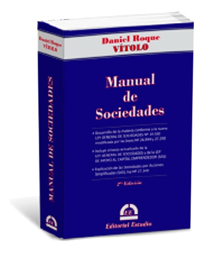 Manual De Sociedades - Daniel Enrique Vítolo