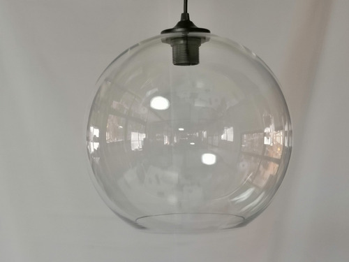 Imagen 2 de 4 de Lámpara Colgante De Cristal Esférica Jarrón 40cm Don Led