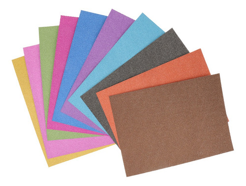 10 Folhas / Pacote A4 Glitter Cartolina Papel Artesanal,