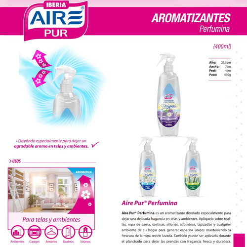 Aromatizante Textil Repuesto Perfumina Aire Pur Rocio Bambu