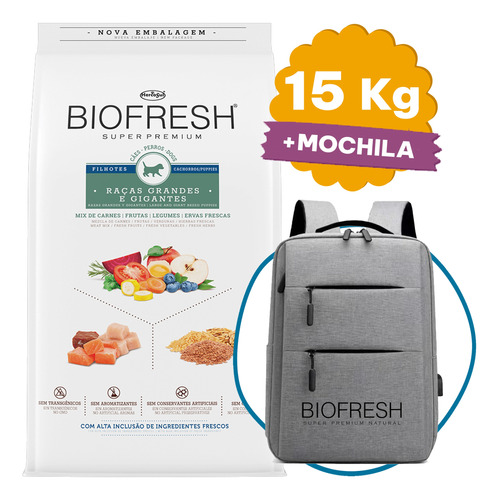 Alimento Biofresh Cachorro Raza Grande 15 Kg + Regalo