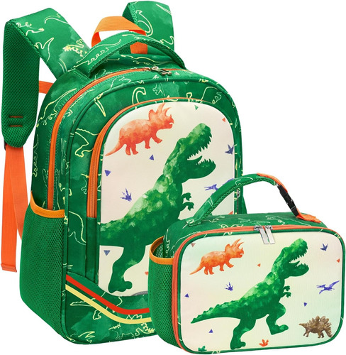 Juego De Mochila Con Lonchera De Dinosaurio Teletiendauy