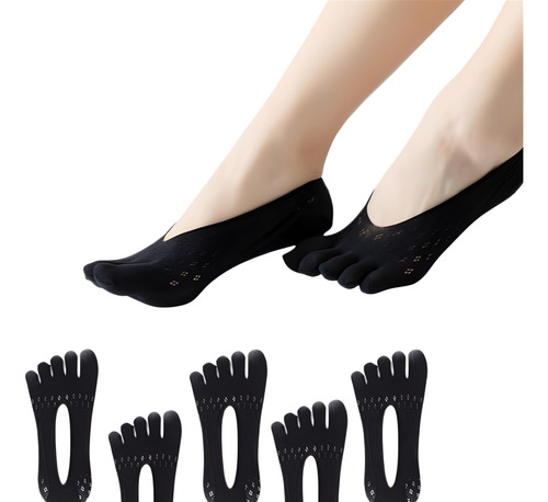 5 Pares Calcetines Mujer Con Dedos De Los Pies, Invisibles