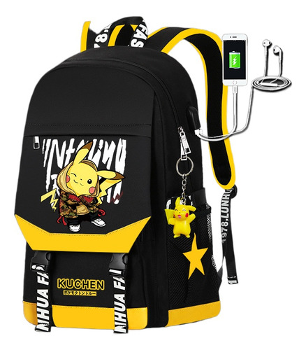 Mochila Escolar De Dibujos Animados De Anime Para Hombre Y M