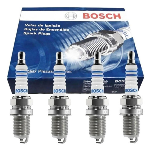 Kit X4 Bujias Bosch Para Hyundai Trajet 2.0 De 2004 A 2007