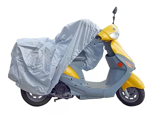 Funda asiento de moto con humps azul y amarillo