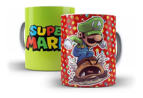 Mug Vaso Taza Ceramica Luigi Super Mario Bros 