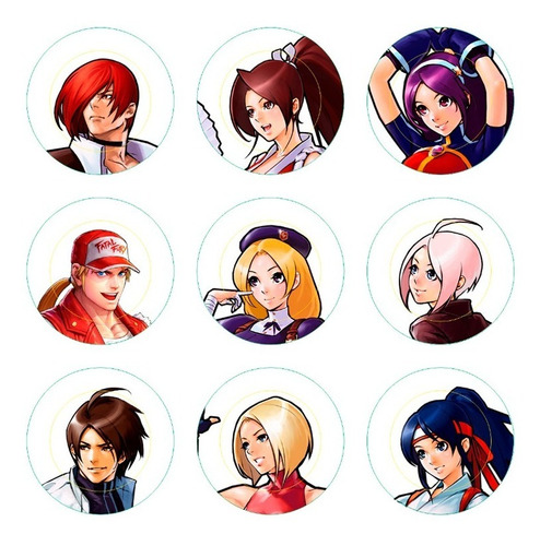 Stickers Kof Para Botones Arcade De 30mm | 10pcs