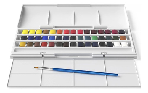 Imagen 1 de 4 de Estuche Acuarelas Cotman Winsor & Newton 45 Pastillas