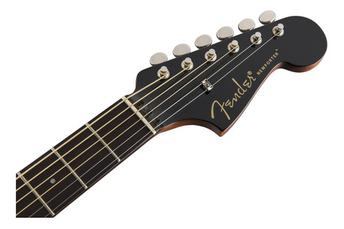 Imagen 5 de 5 de Guitarra electroacústica Fender California Newporter Player jetty black