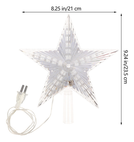 Christmas Tree Star Topper Light Led Treetop Star Ornament H