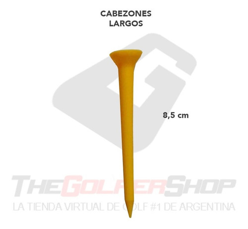 Imagen 2 de 6 de 500 Tees Cabezones Largos 8,5 Cm Plásticos | The Golfer Shop