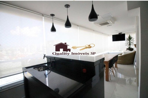 Imagem 9 de 15 de Belo Apartamento De 125m Na Vila Gumercindo. São 3 Suites, 5 Banheiros, Varanda Gourmet Com Churrasq - Qy4102