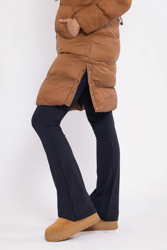 Campera Larga Puffer Capucha S Al Xl Pia Ii Mujer Scombro