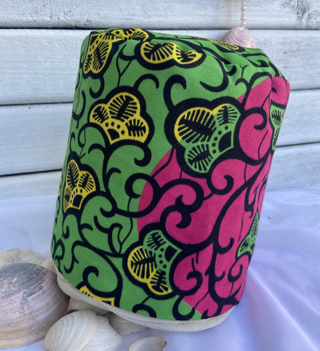 Eketé Kipa Gorro Umbanda Candomblé Africano Verde E Rosa Verde E Rosa Xg 63/64 X 20
