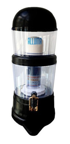 Filtro Purificador De Agua Alluma 14 Litros Minerales Negro