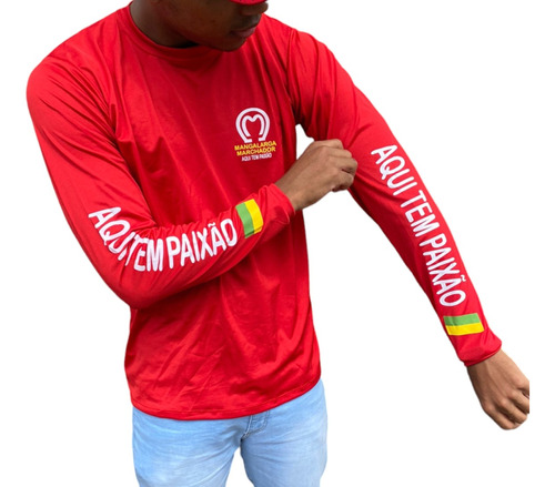 Camisa Térmica Masculina Manga Longa Mangalarga Top Vermelha