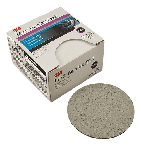 3m Trizact Hookit Foam Disc, 02096, 5 In, 3000, 15 Discos Po