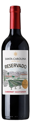 Vinho Cabernet sauvignon Santa Carolina Reservado adega Viña Santa Carolina 750 ml em um estojo de vidro