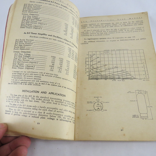 L2521 Rca Air-cooled Transmitting Tubes Technical Manual Tt3 (Usado)