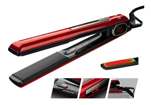 Plancha de cabello GA.MA Italy Starlight IHT Digital Tourmaline roja y negra 110V/240V