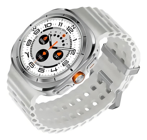 Tf7 Ultra Relógio Com Funções Esportivas E Personalizadas Caixa Prateado Pulseira Branco Bisel Prateado Desenho Da Pulseira Sport