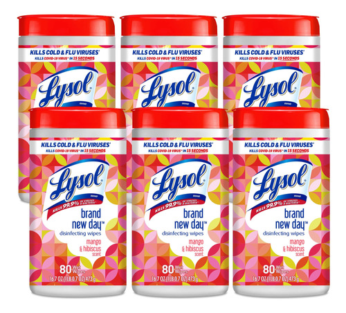 Lysol Toallitas Desinfectantes, Mango E Hibisco, Paquete De