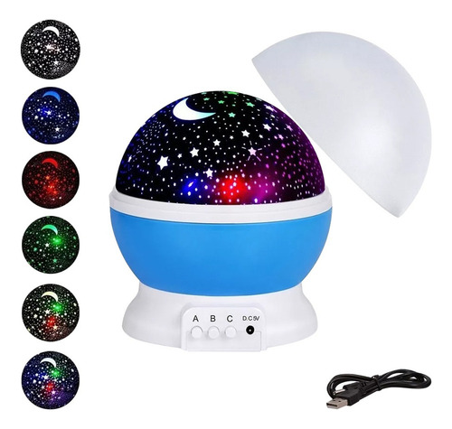 Rii Lampara Proyector De Estrellas Luces Led Niños Usb O
